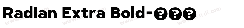 Radian Extra Bold字体转换